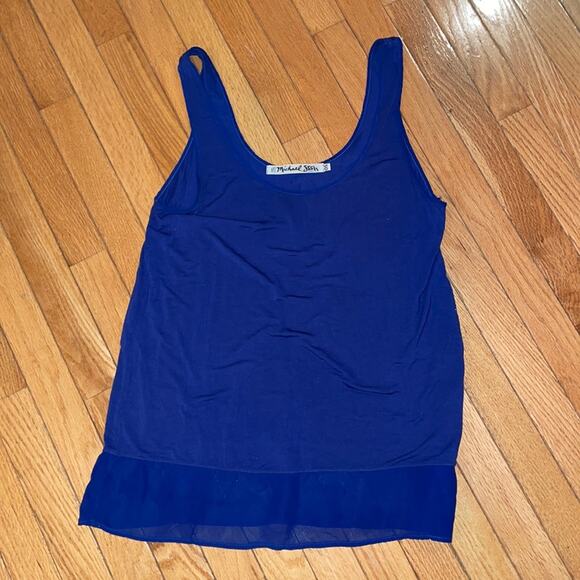 Michael Stars original tee blue cotton and silk one size - Picture 2 of 6